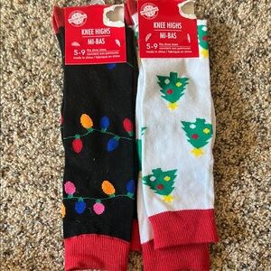 Festive Knee High Socks Set